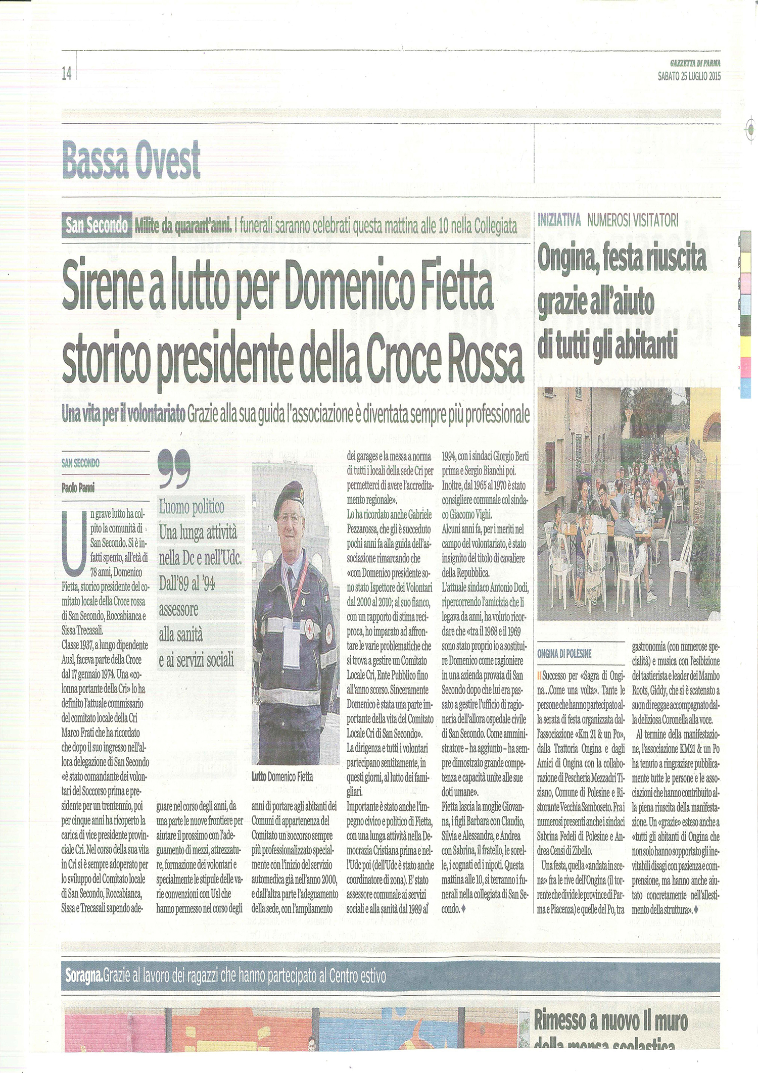 L'EX ALUNNO DOMENICO FIETTA CI HA LASCIATI